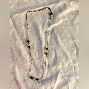 Black and Iridescent Bead Necklace